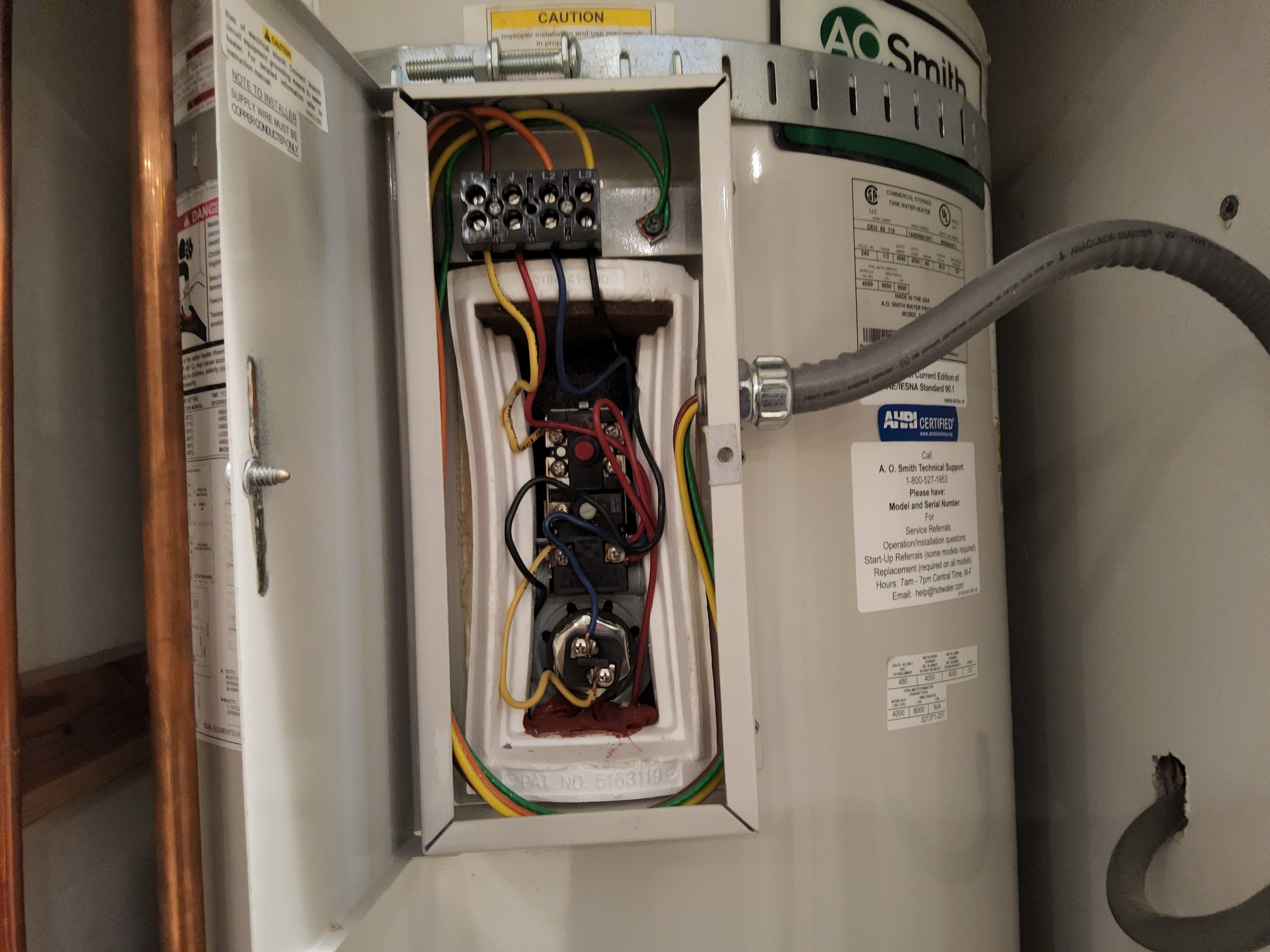 Image of a water heater Dave installed